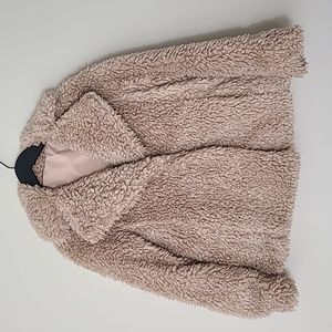 Kensie Teddy Bear Jacket Reversible in Nude